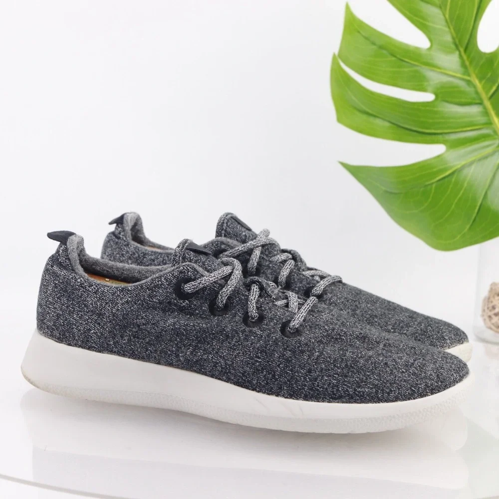 Allbirds Mens WR Wool Runner Running Shoes Size 12 Gray Merino Lace Up Sneakers